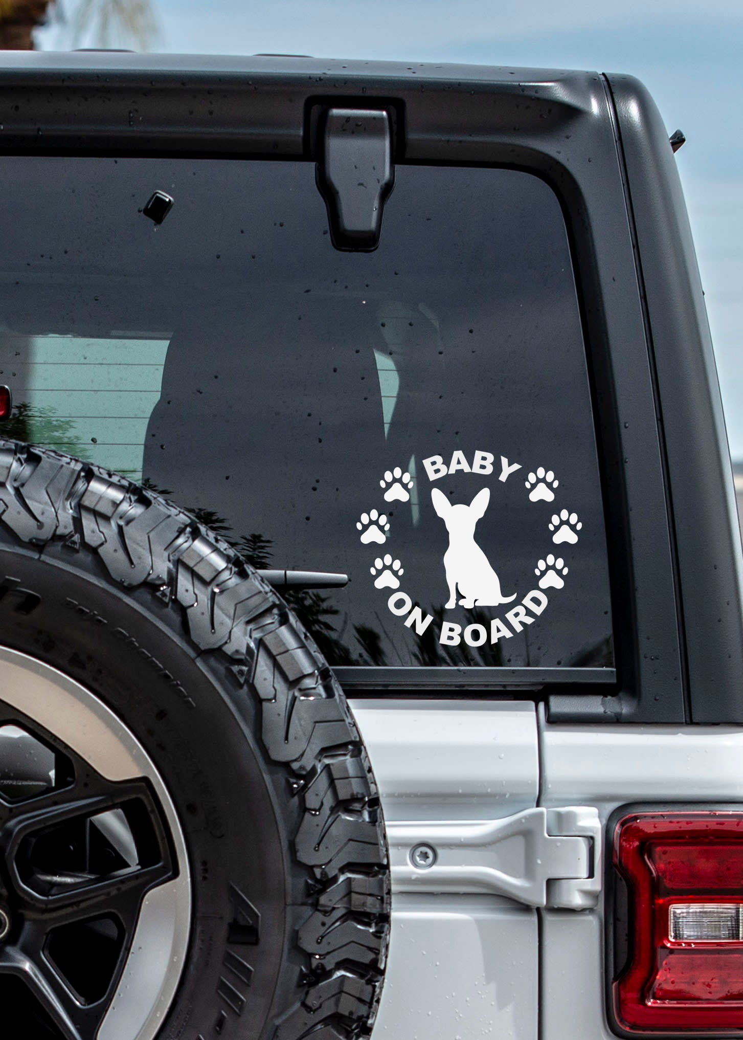 ALL BREEDS Baby on Board Silhouette Decal - modifiedsix
