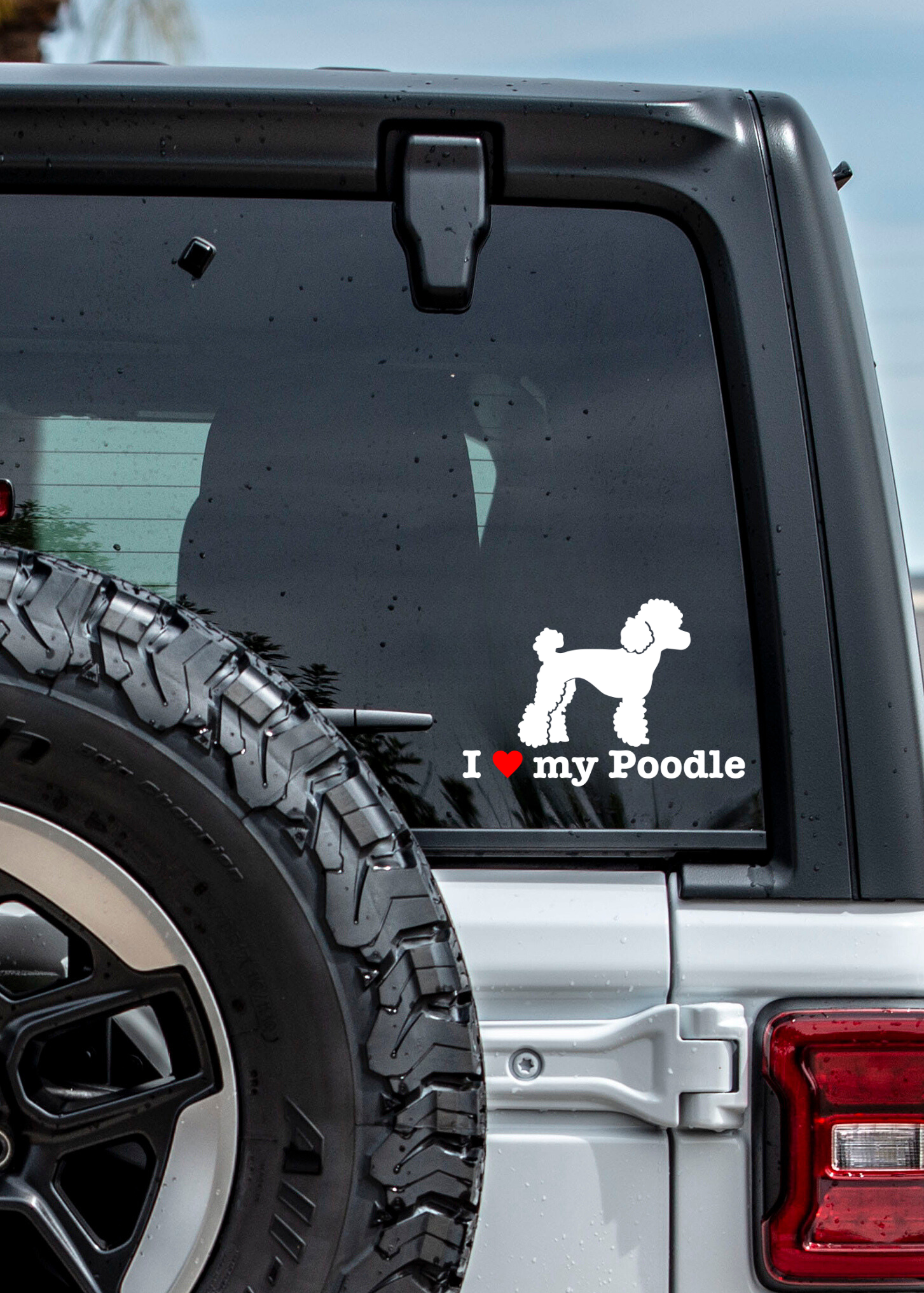 " I ❤️ My Poodle " Decal