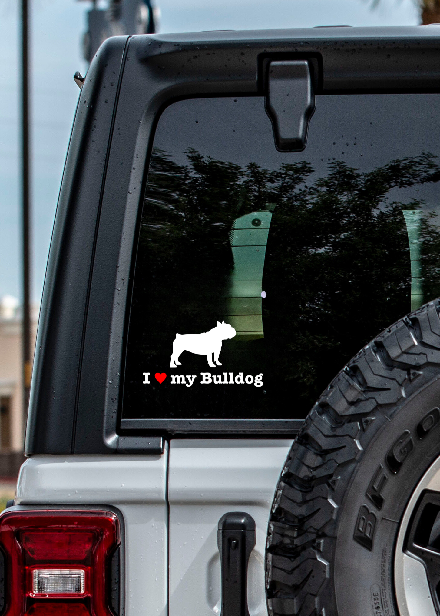 " I ❤️ My Bulldog " Decal