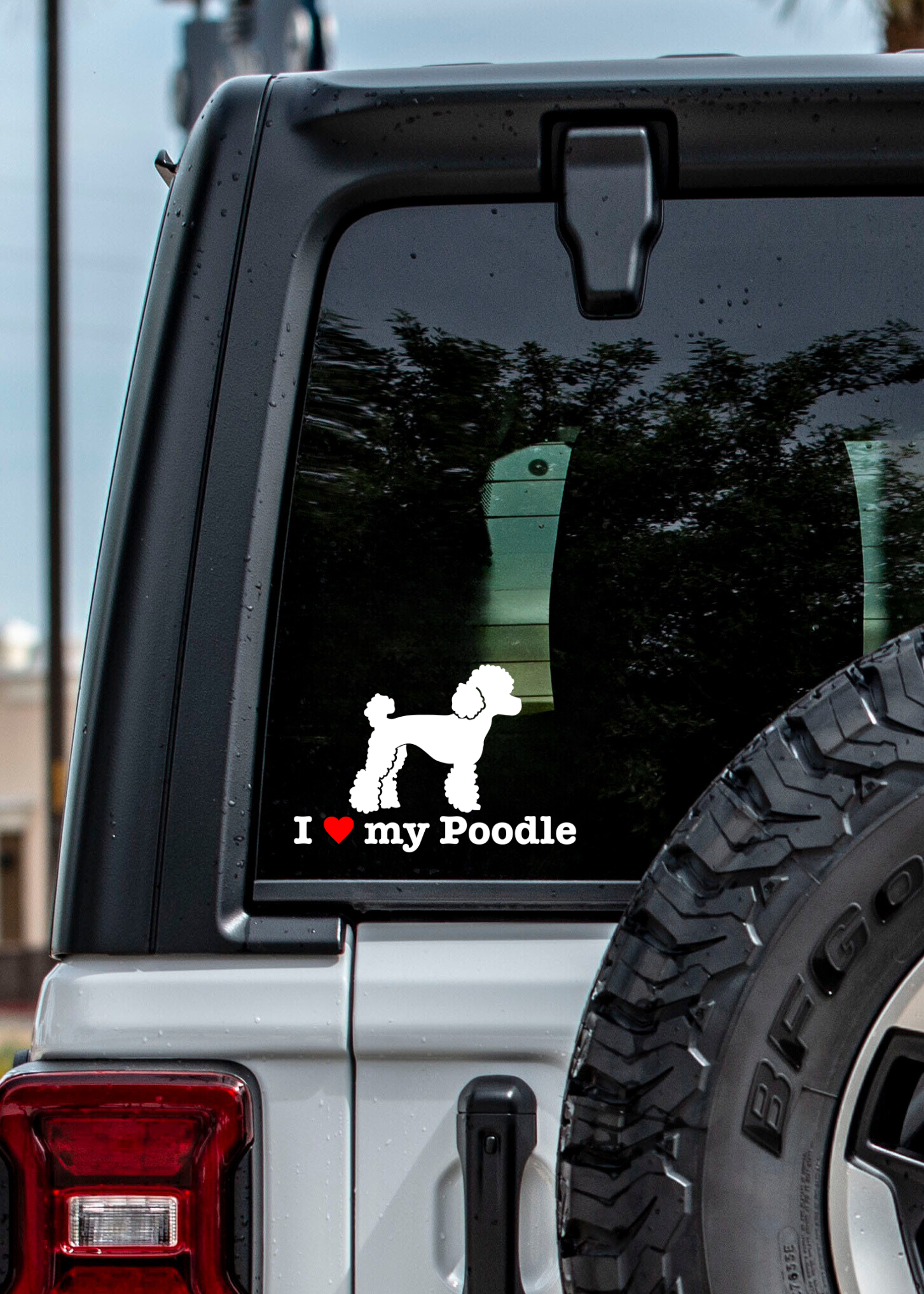 " I ❤️ My Poodle " Decal