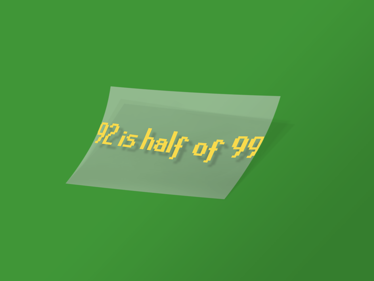 92 is half of 99 OSRS Decal - modifiedsix
