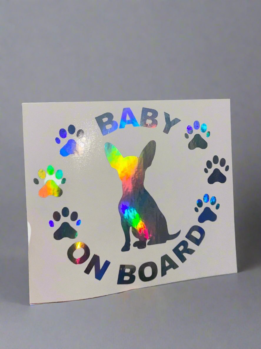 ALL BREEDS Baby on Board Silhouette Decal