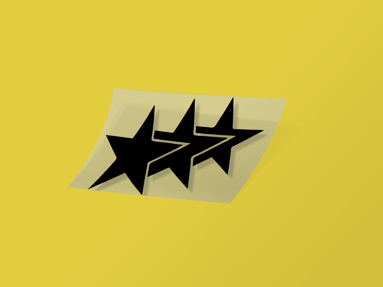 Black Tri - stars Decal - modifiedsix
