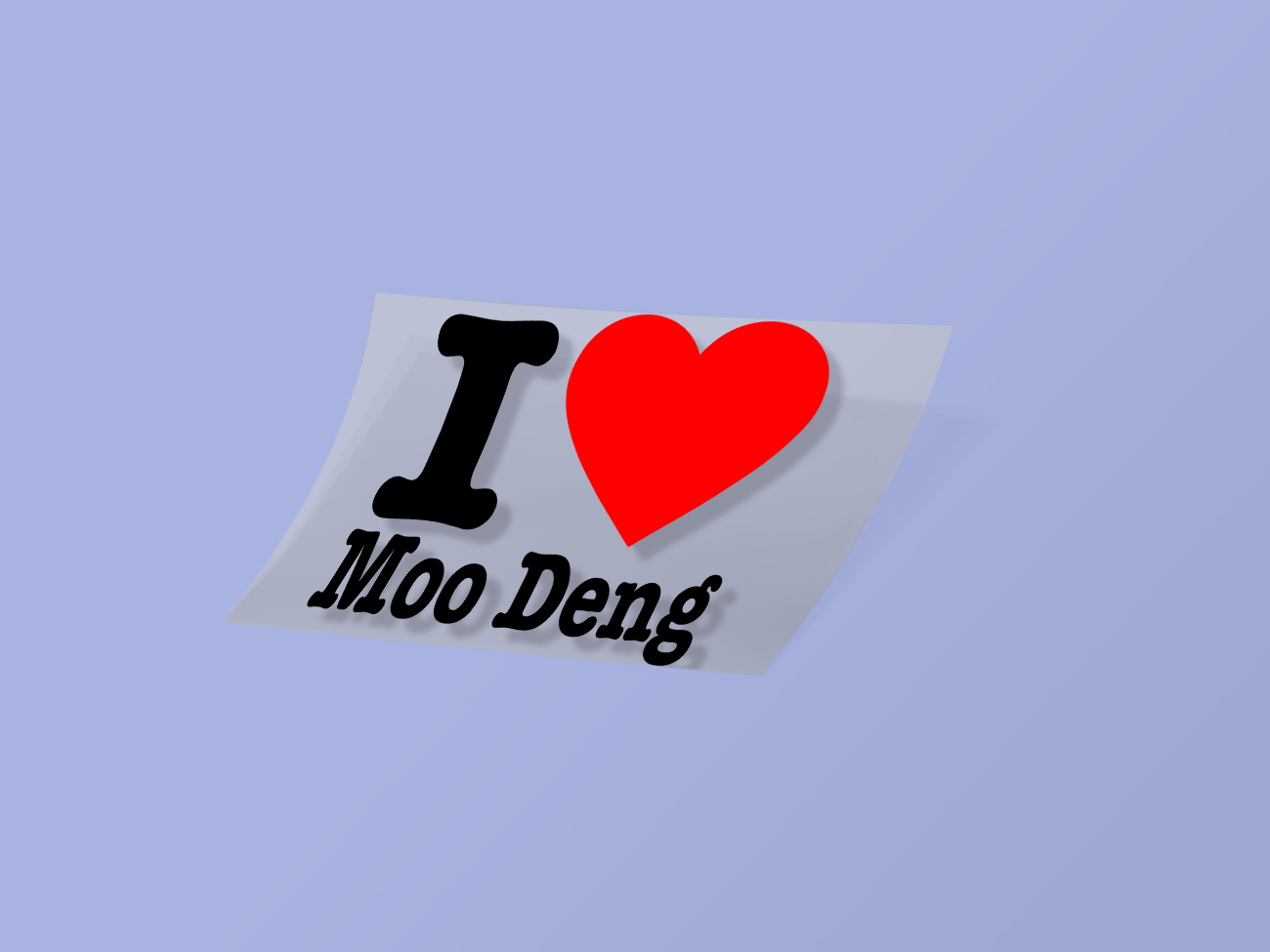 I Heart Moo Deng Text Decal - modifiedsix
