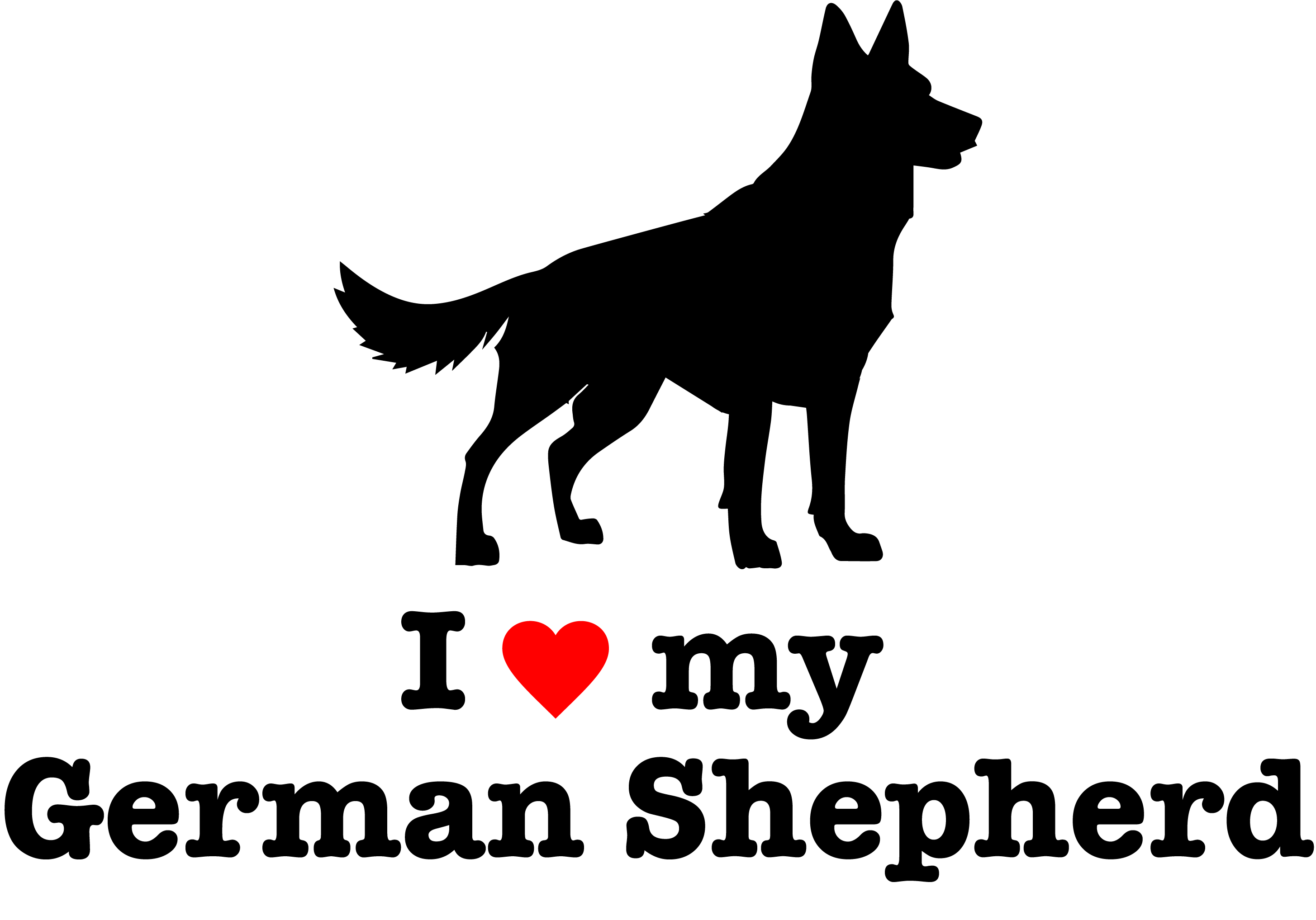 " I ❤️ My German Shepherd " Decal - modifiedsix