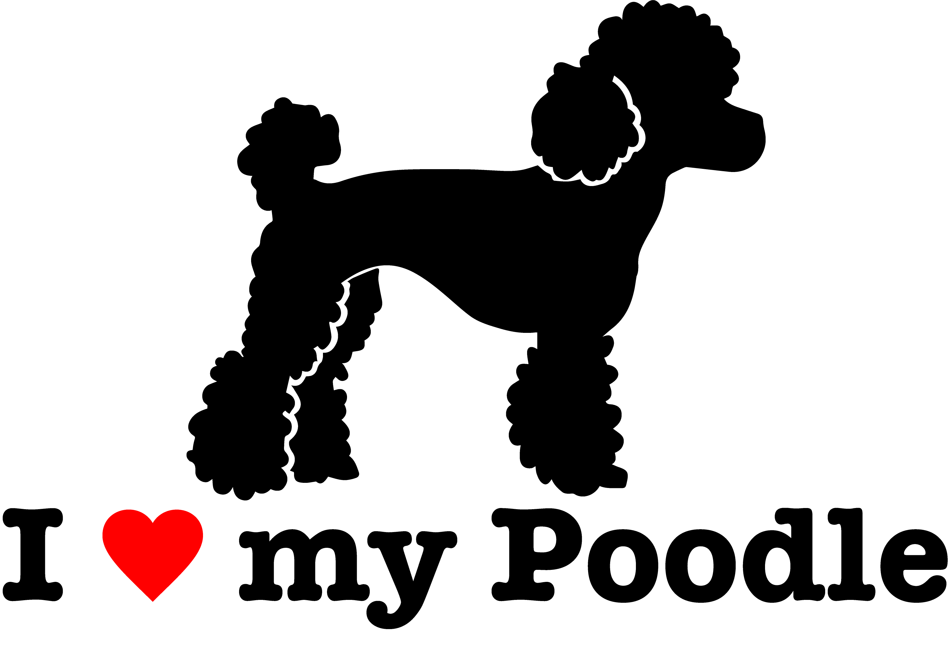 " I ❤️ My Poodle " Decal - modifiedsix