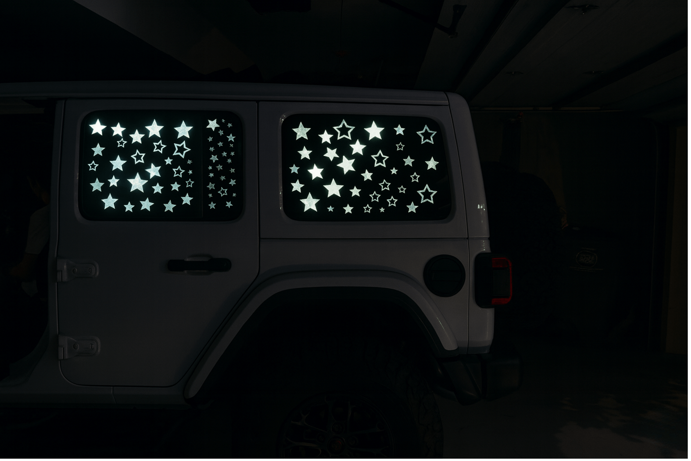 Reflective Star Decal Pack DIY Vinyl Stickers Jeep Wrangler SUV Gladiator 55+ - modifiedsix