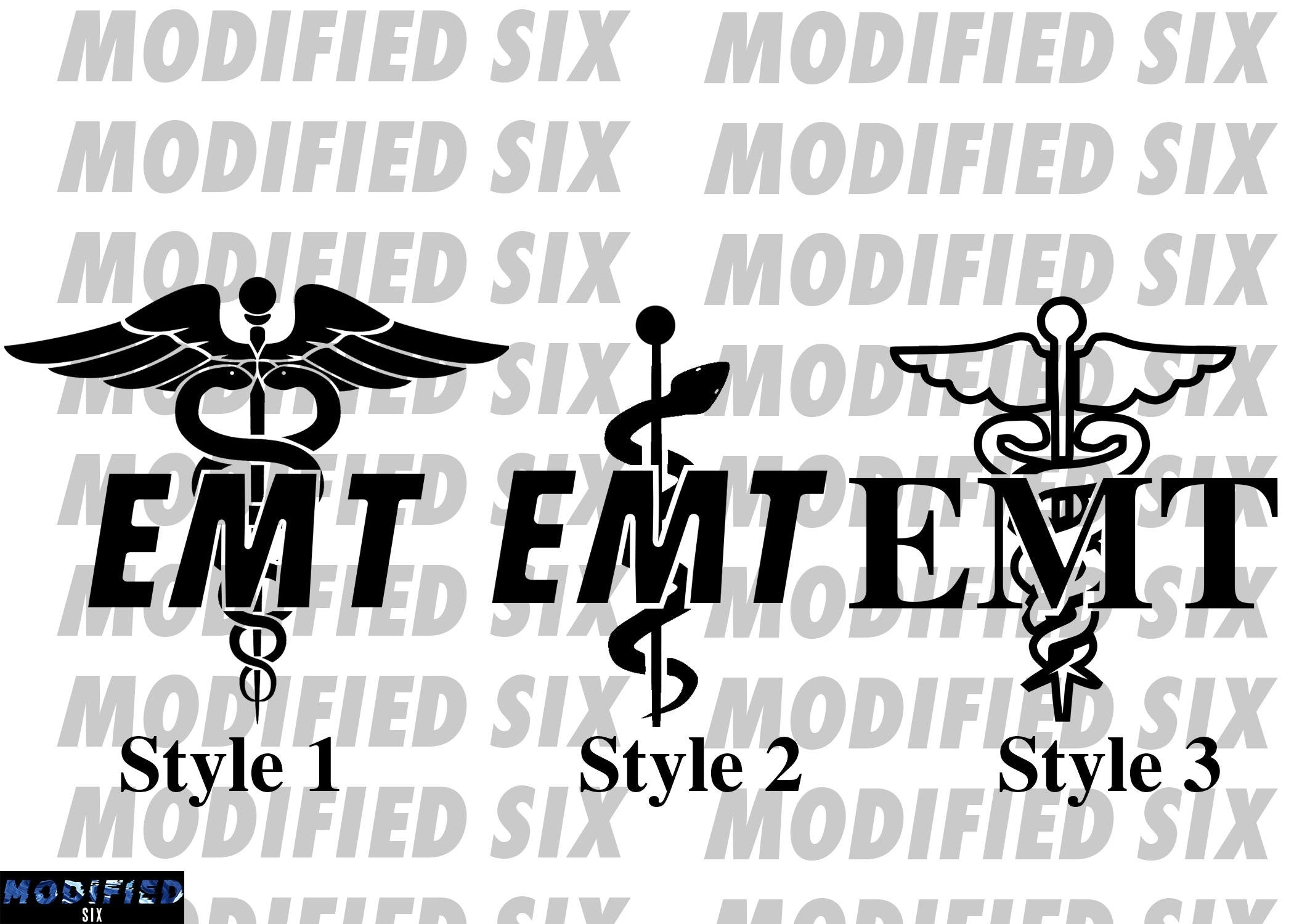 EMT Emergency Medical Technician Decal (55+ Colors) - modifiedsix