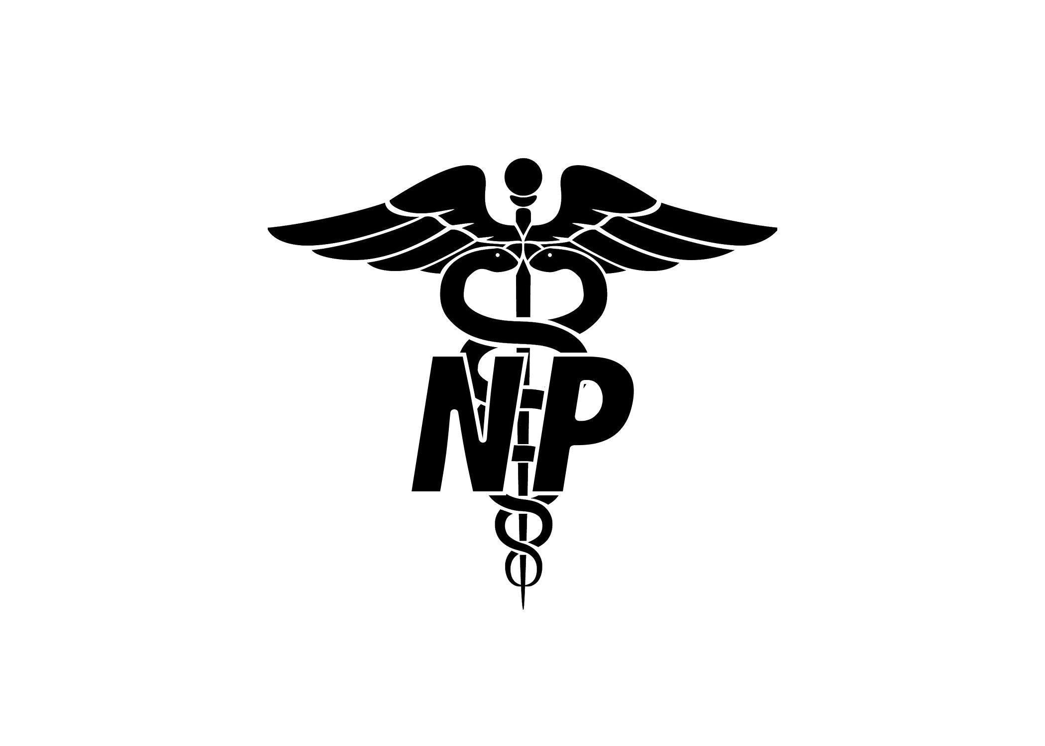 NP Nurse Practitioner Decal (55+ Colors) - modifiedsix