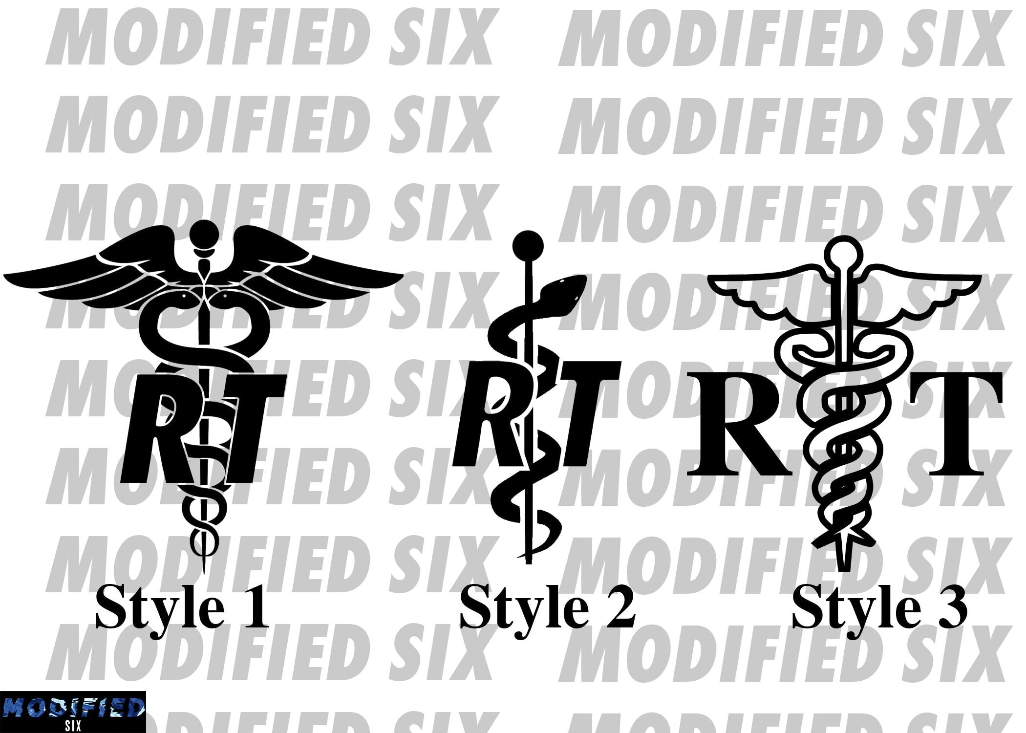 RT Respiratory Therapist Decal (55+ Colors) - modifiedsix